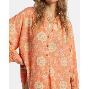 Billabong Dream Space Shirt | NWT | Sweet Papaya Coral | Size S